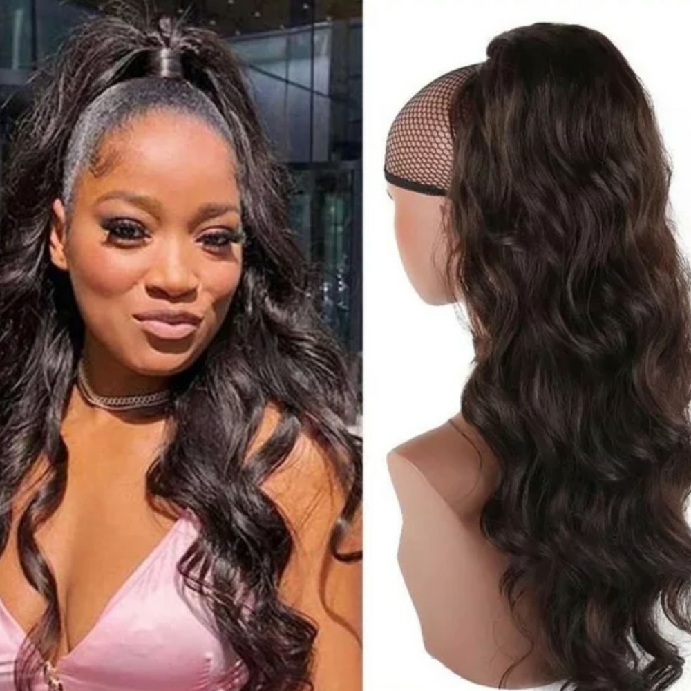 Black Curly 24in Ponytail